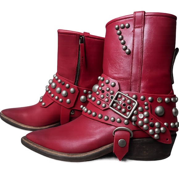 $628!FREE PEOPLE We The Free Axel Boots Chili Pepper Florence SZ 9 SOLD OUT NWOB - Picture 10 of 12